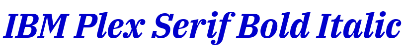 IBM Plex Serif Bold Italic police de caractère